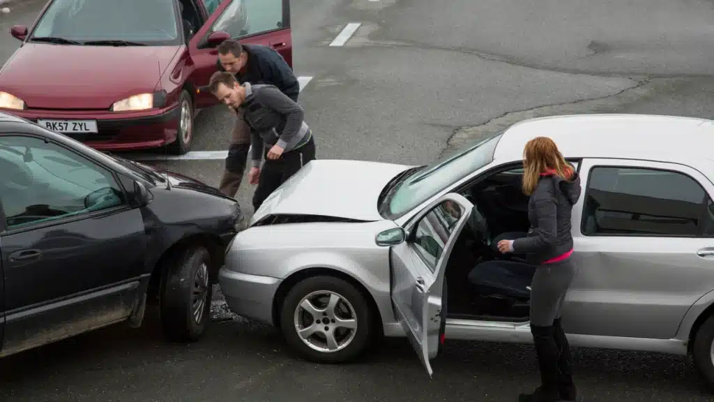Two cars collided in a road accident