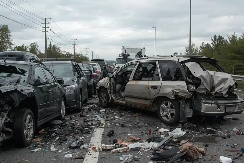 Multi-Vehicle Pileup Accidents